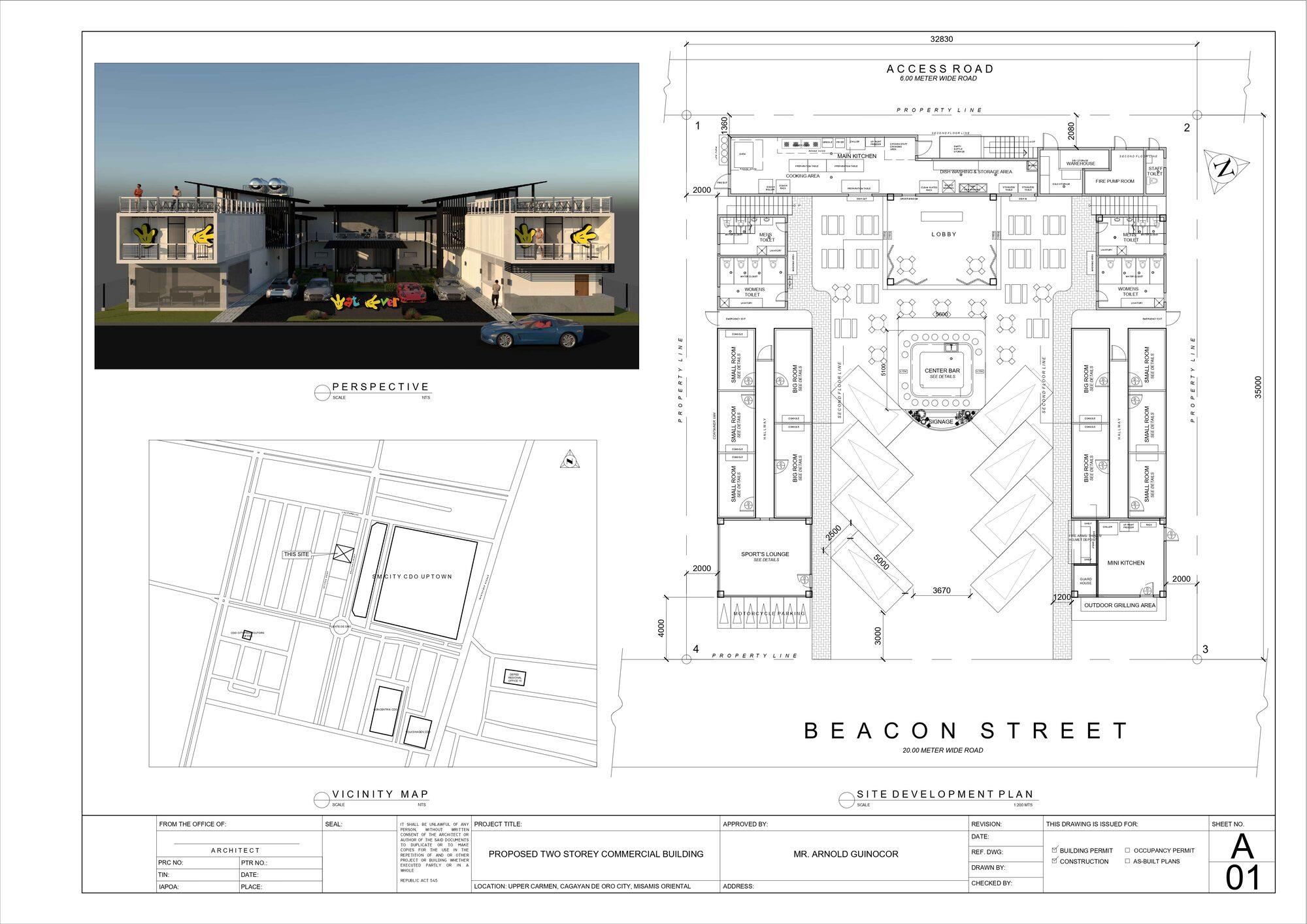 Archden site development plan drawing