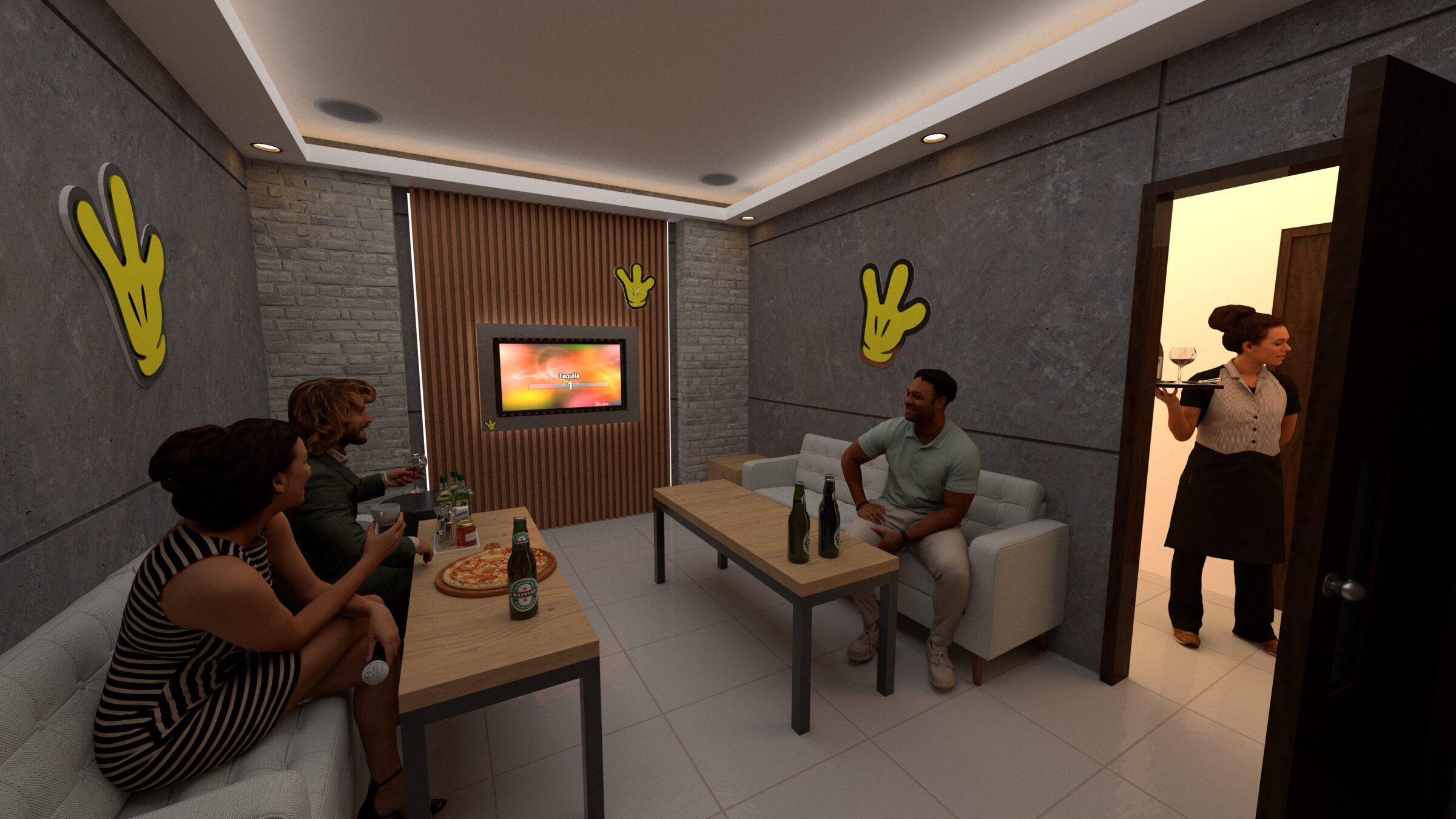Watever Dumaguete, lounge seating interior render