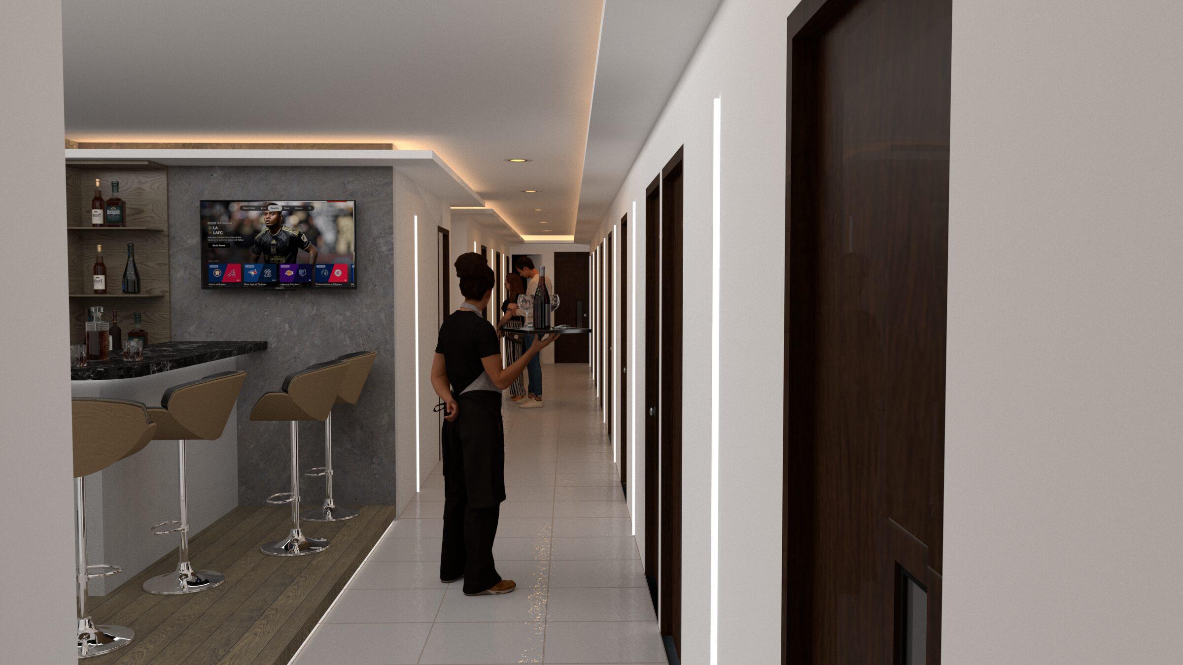 Watever Iligan, guest corridor interior render